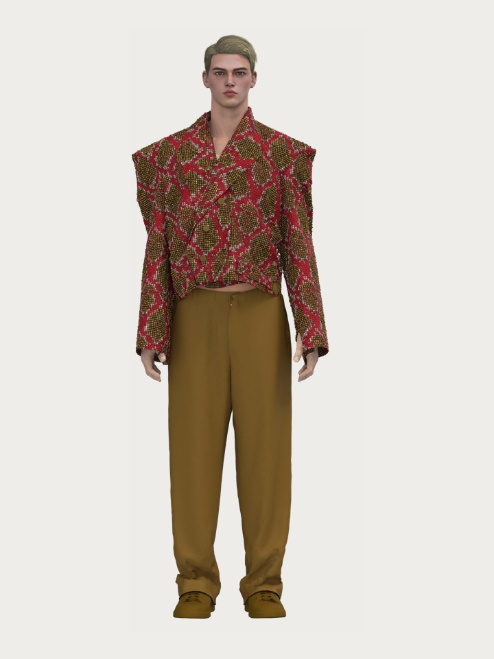 Snakeskin Bead Weaving — CLO 3D Rendering