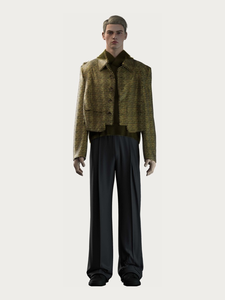 Raffia Textured Twill Weave — CLO 3D Rendering