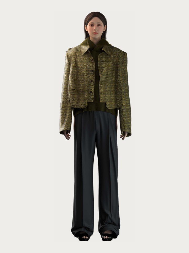 Raffia Textured Twill Weave — CLO 3D Rendering
