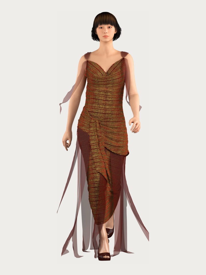 Striped Bead Weaving — CLO 3D Rendering