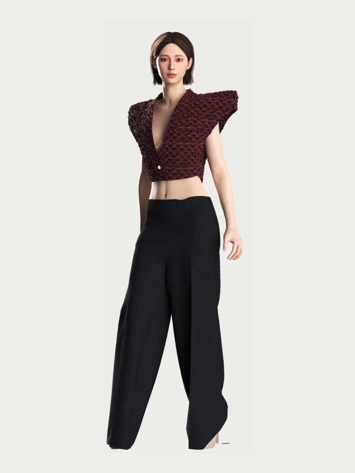 Diamond Textured Knit — CLO 3D Rendering