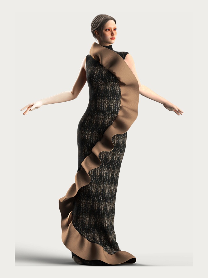 Bleached Warp Twill (3–1) Weave — CLO 3D Rendering