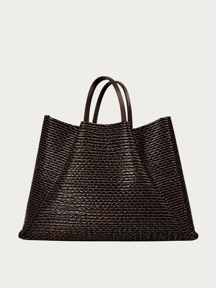 Copper-Raffia-Cotton Twill Weave — Pattern 4 — CLO 3D Bag