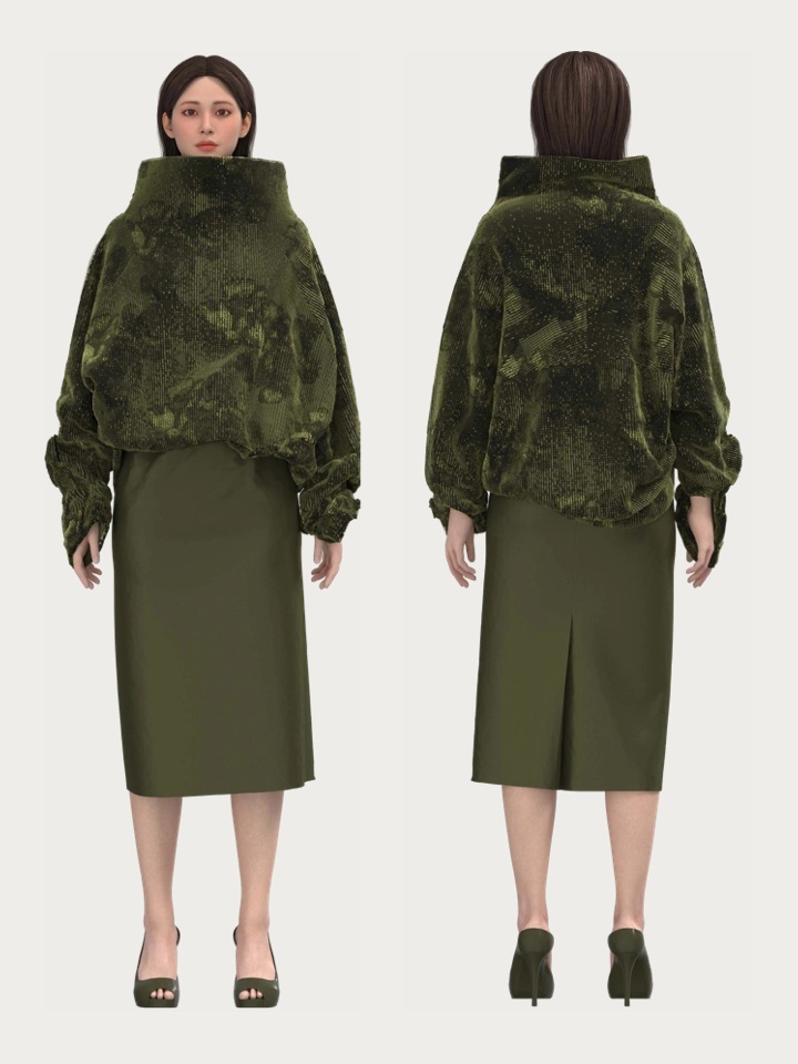 Floral Jacquard — CLO 3D Jacket