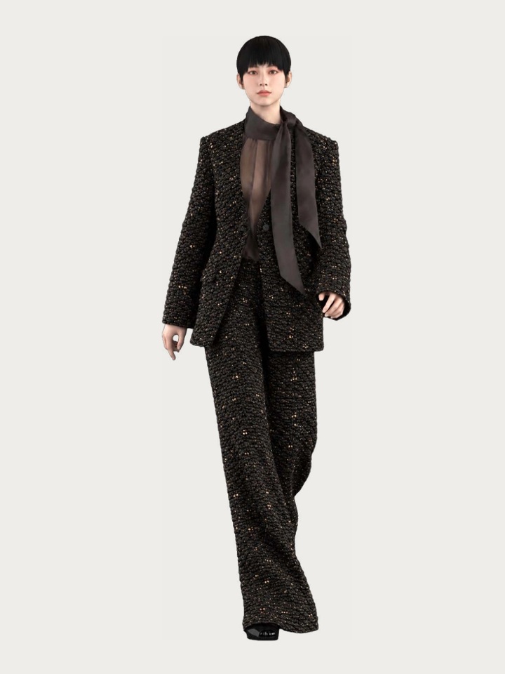 Wool–Zari Crochet — CLO 3D Rendering